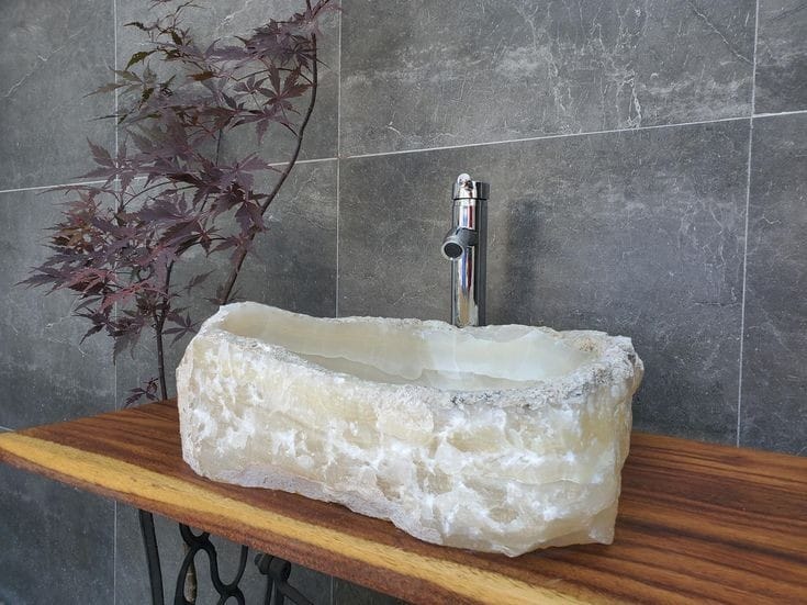 LAVABO ÓNIX BLANCO RÚSTICO 45 CM. - ELEMENTO