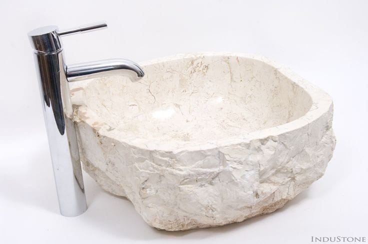 LAVABO MÁRMOL BEIGE RÚSTICO 40 CM. - ELEMENTO