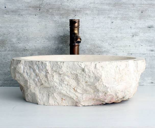 LAVABO MÁRMOL BEIGE RÚSTICO 40 CM. - ELEMENTO