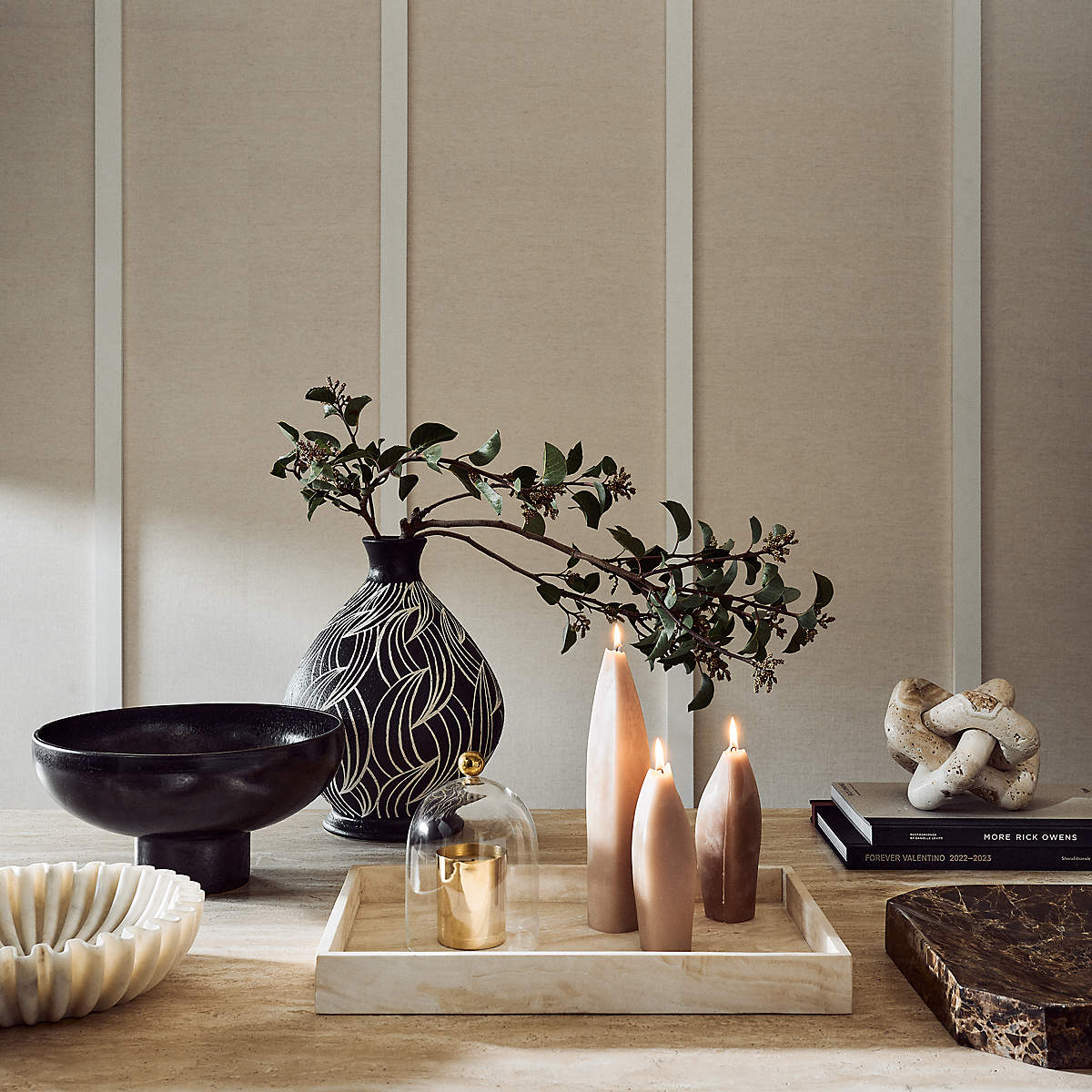 NUDO DECORATIVO MÁRMOL TRAVERTINO - ELEMENTO