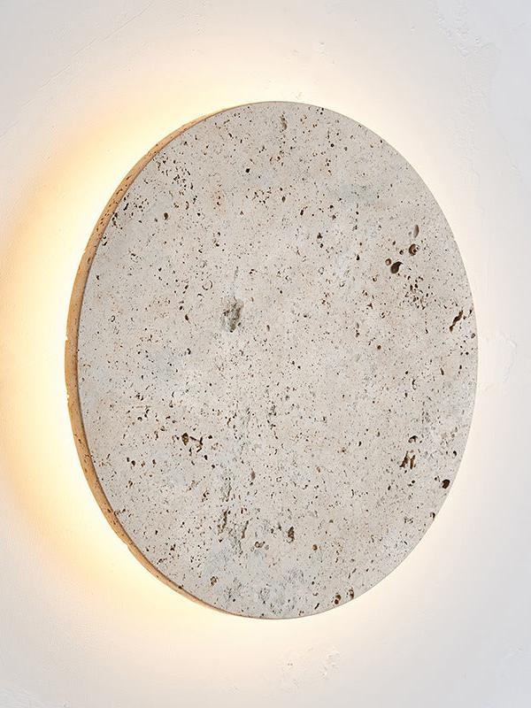 LÁMPARA DE PARED LUNA TRAVERTINO 23 CM - ELEMENTO