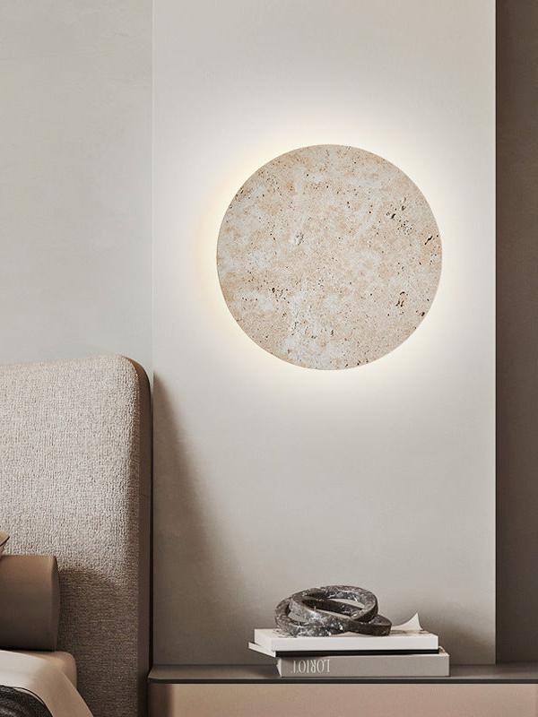 LÁMPARA DE PARED LUNA TRAVERTINO 23 CM - ELEMENTO