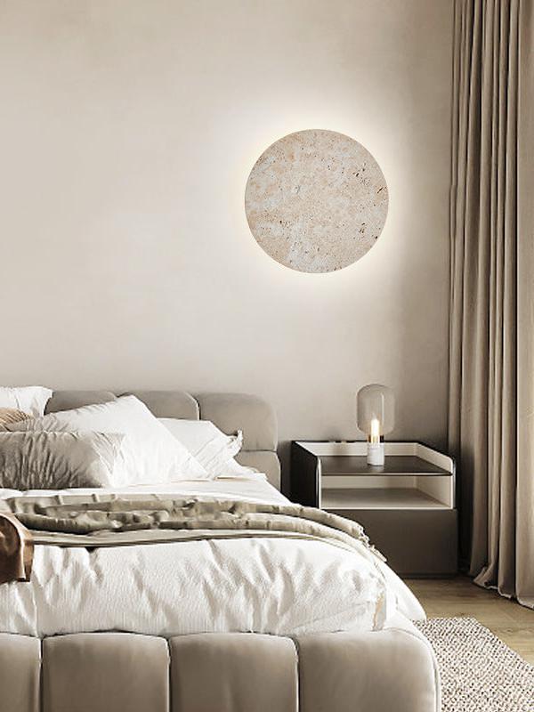 LÁMPARA DE PARED LUNA TRAVERTINO 23 CM - ELEMENTO