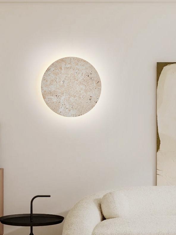 LÁMPARA DE PARED LUNA TRAVERTINO 23 CM - ELEMENTO