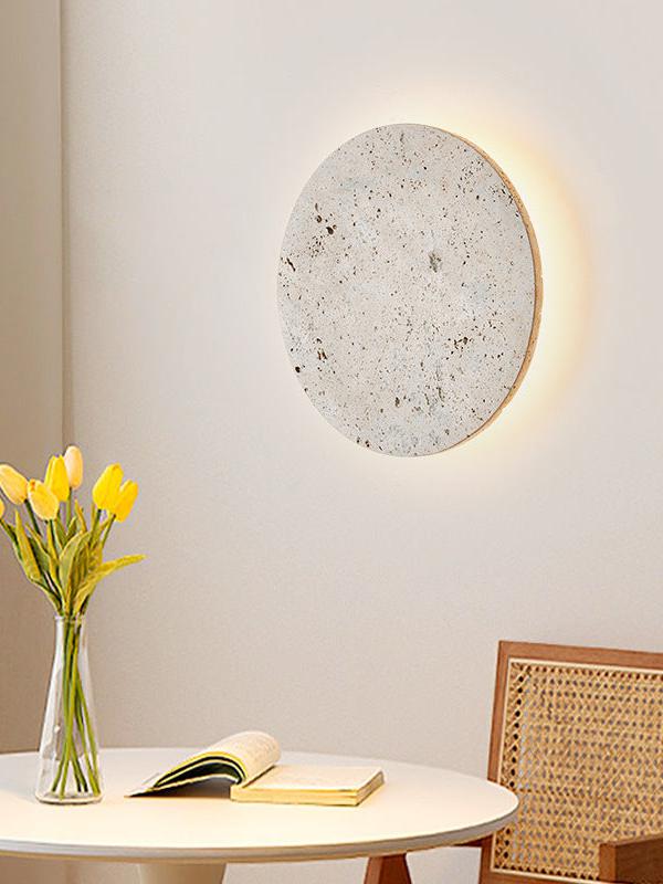 LÁMPARA DE PARED LUNA TRAVERTINO 23 CM - ELEMENTO