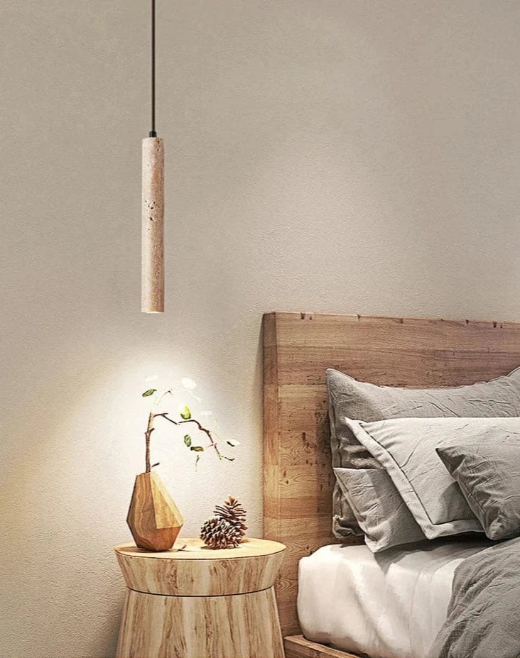 LÁMPARA COLGANTE TRAVERTINO 28 cm - ELEMENTO