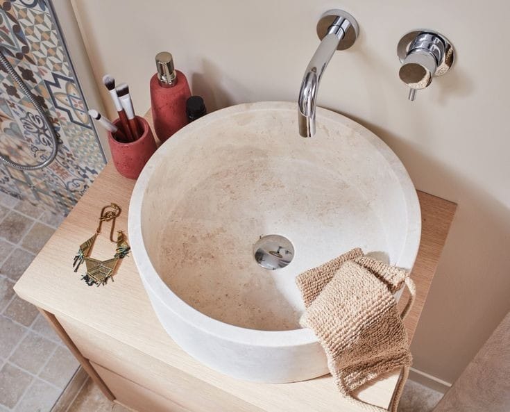 LAVABO IMPERIAL MÁRMOL CREMA 40 CM. - ELEMENTO