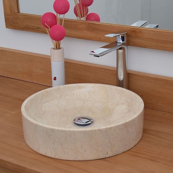 LAVABO SIENA MÁRMOL CREMA 40 CM. - ELEMENTO