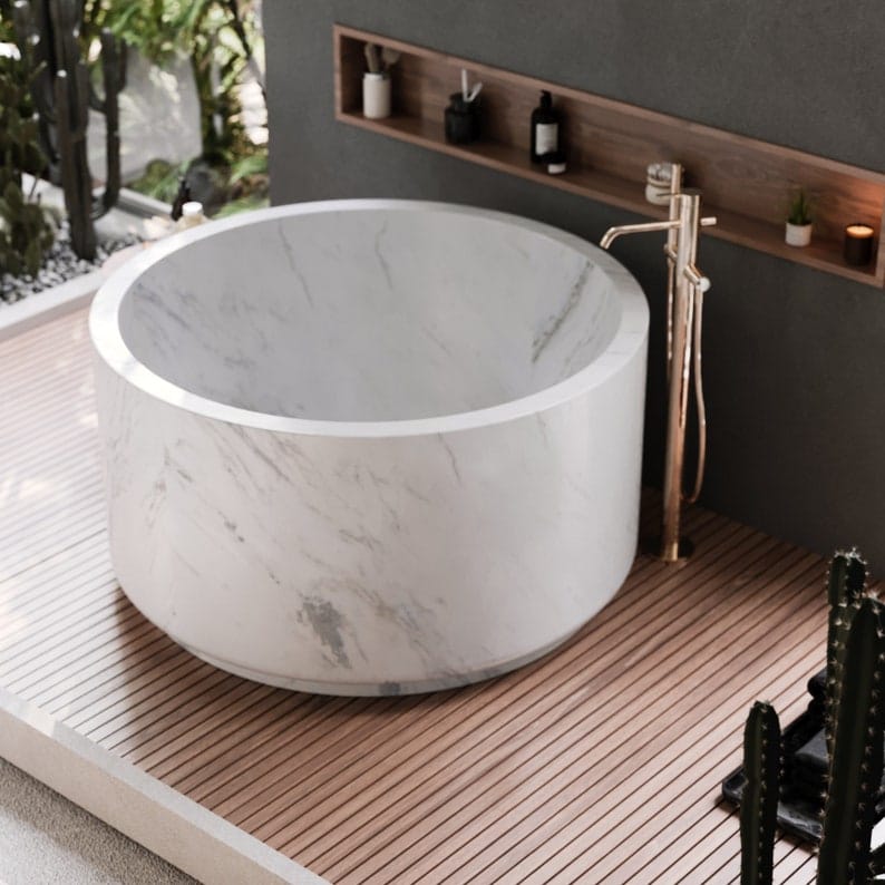 TINA PARA BAÑO ITALIA MÁRMOL BLANCO 120*60 - ELEMENTO