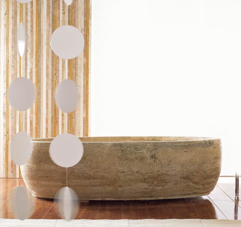 TINA PARA BAÑO TRAVERTINO MODELO SERENA - ELEMENTO