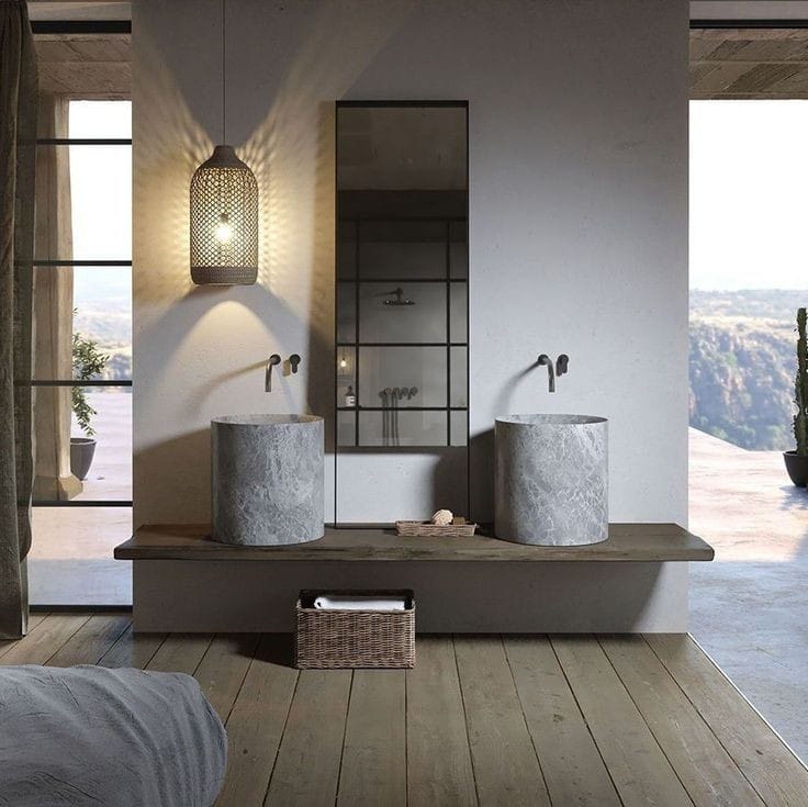 LAVABO SPA MÁRMOL GRIS 45*35 CM - ELEMENTO
