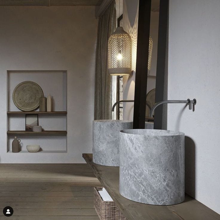 LAVABO SPA MÁRMOL GRIS 45*35 CM - ELEMENTO