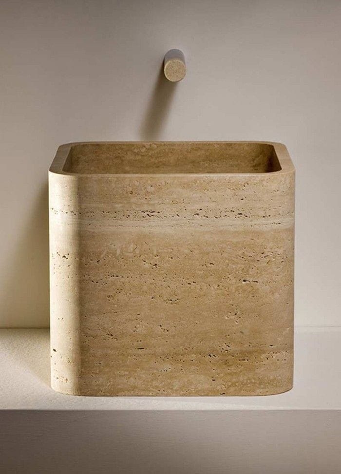 LAVABO SPA MÁRMOL TRAVERTINO 45*40*35 CM - ELEMENTO