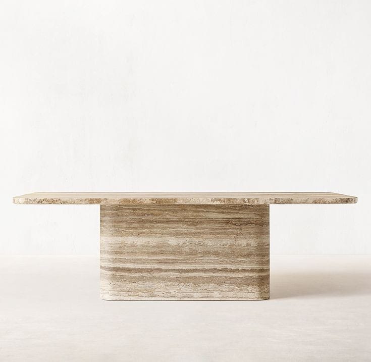 MESA MÁRMOL TRAVERTINO PORTUGAL 130*100*75 - ELEMENTO