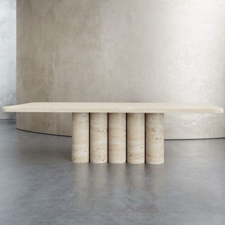 MESA MÁRMOL TRAVERTINO LISBOA 150*110*75 - ELEMENTO