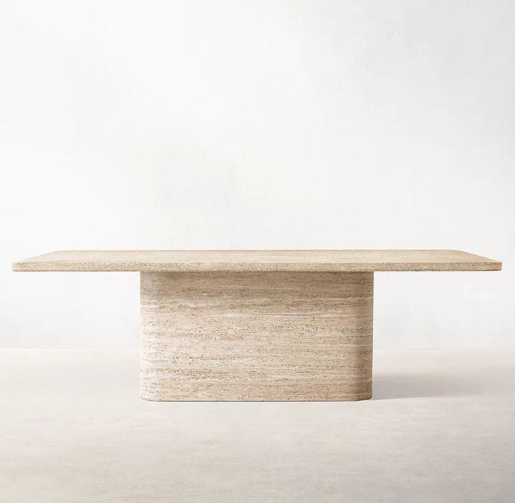 MESA MÁRMOL TRAVERTINO PORTUGAL 130*100*75 - ELEMENTO