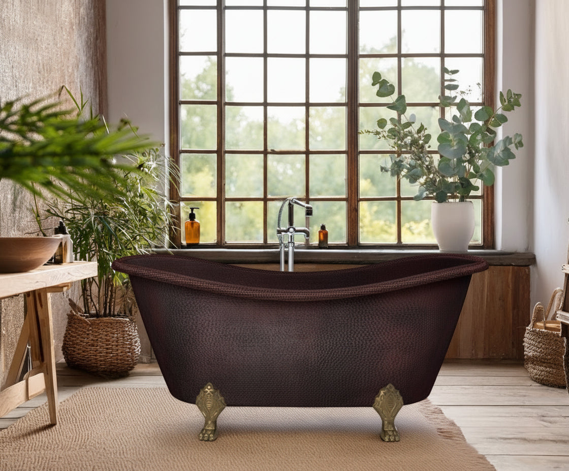 Premium Tina de Baño en Cobre  Diseño Antique - ELEMENTO 