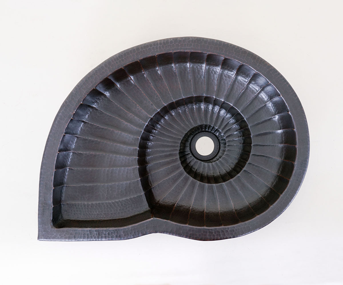Premium Lavabo Especial en Cobre Diseño Nautilus - ELEMENTO 