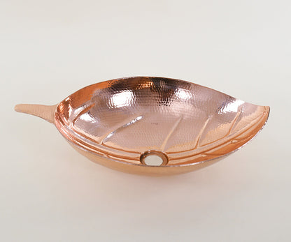 Premium Lavabo Vessel en Cobre Diseño Hoja - ELEMENTO 