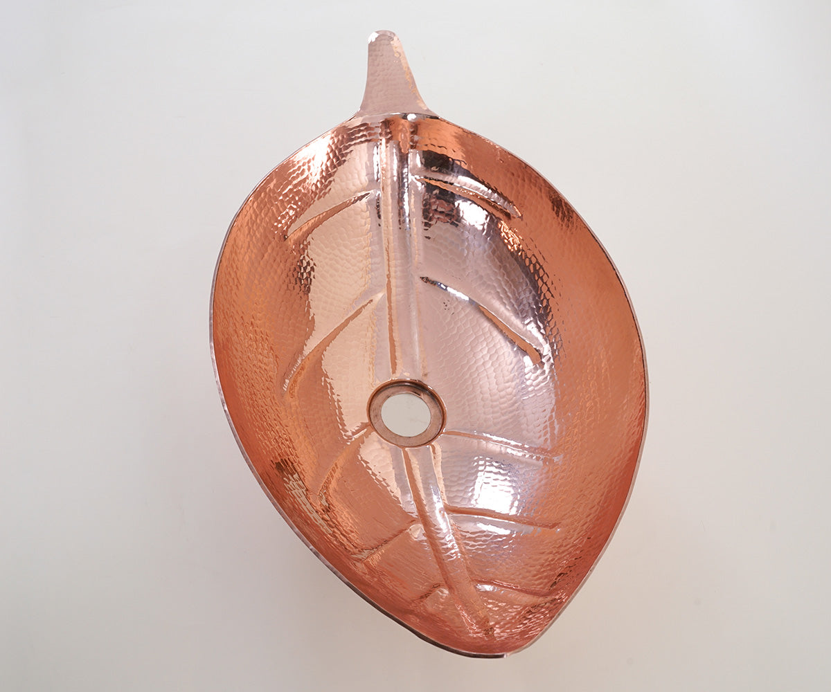 Premium Lavabo Vessel en Cobre Diseño Hoja - ELEMENTO 