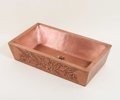 Premium Lavabo Vessel en Cobre Diseño Provenzal - ELEMENTO 