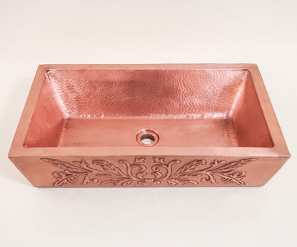 Premium Lavabo Vessel en Cobre Diseño Provenzal - ELEMENTO 