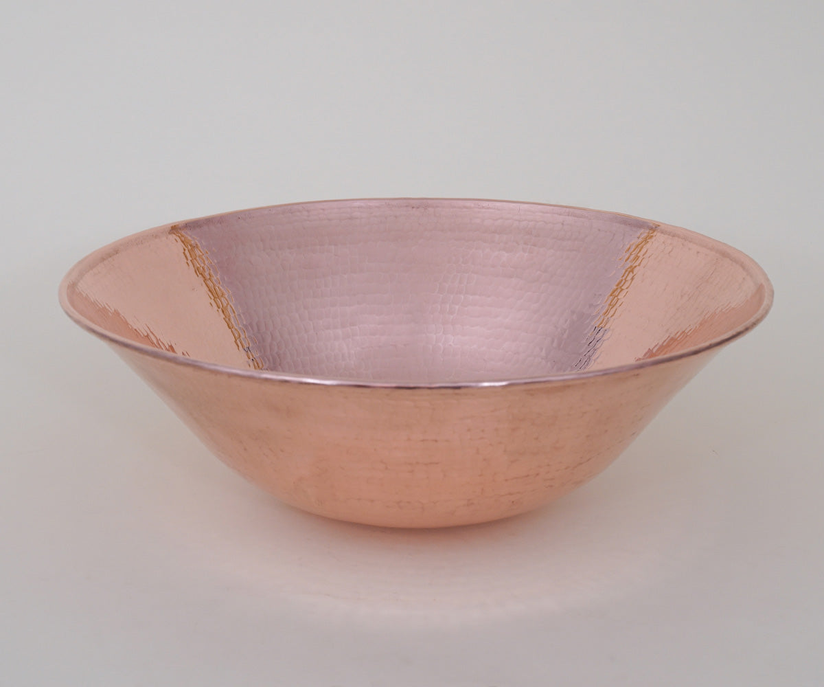 Premium Lavabo Vessel Redondo con Bordo Alambrado en Cobre - ELEMENTO 