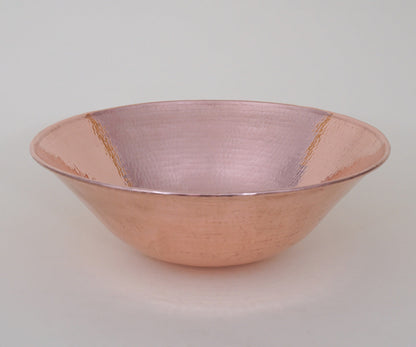 Premium Lavabo Vessel Redondo con Bordo Alambrado en Cobre - ELEMENTO 