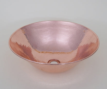 Premium Lavabo Vessel Redondo con Bordo Alambrado en Cobre - ELEMENTO 