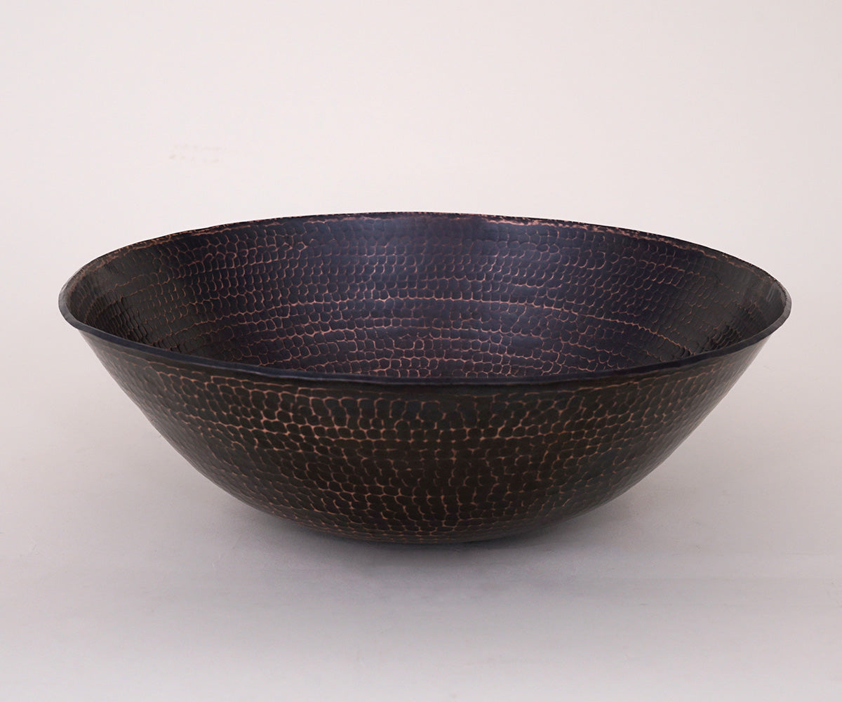 Lavabo Vessel Redondo con Bordo Redondeado en Cobre - ELEMENTO 