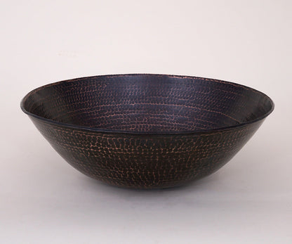 Lavabo Vessel Redondo con Bordo Redondeado en Cobre - ELEMENTO 