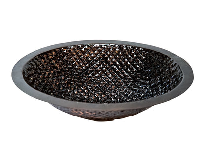 Premium Lavabo Ovalado en Cobre Diseño Cuadros - ELEMENTO 