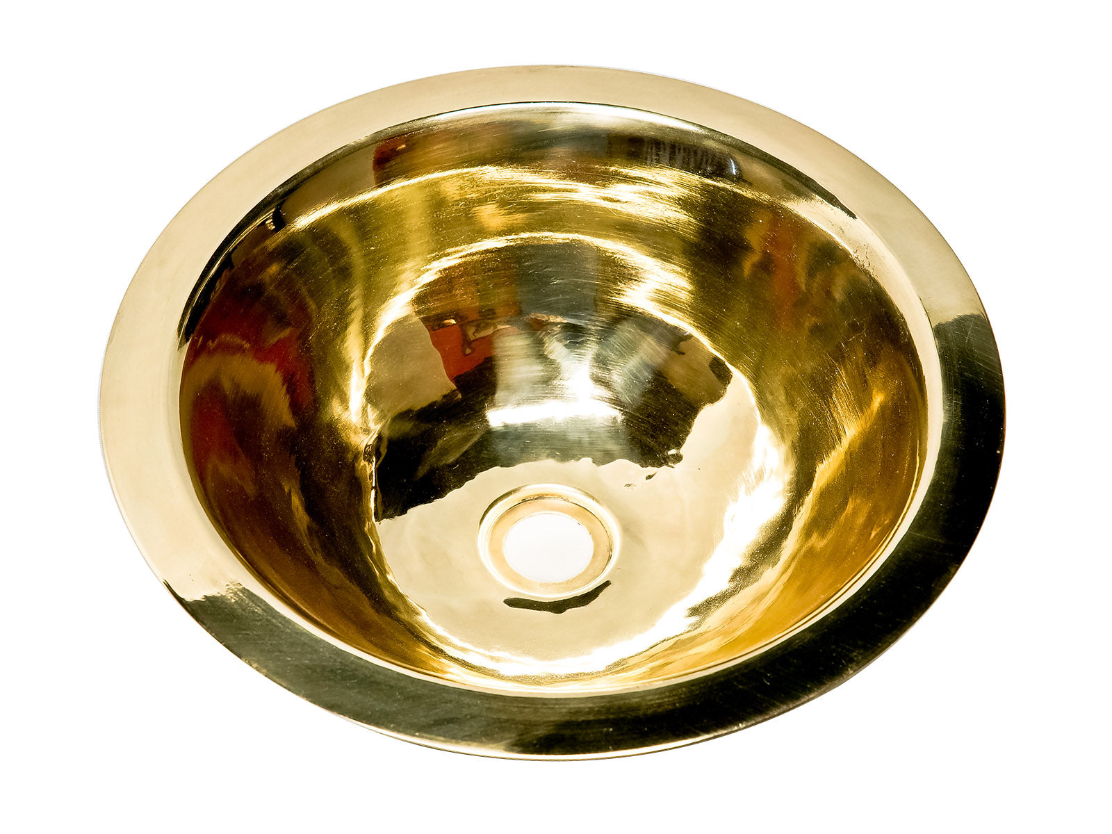 Premium Lavabo Redondo en Latón Liso Alto Brillo - ELEMENTO 