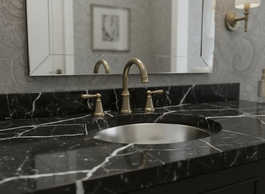 Premium Lavabo Redondo en Alpaca Liso Alto Brillo - ELEMENTO 