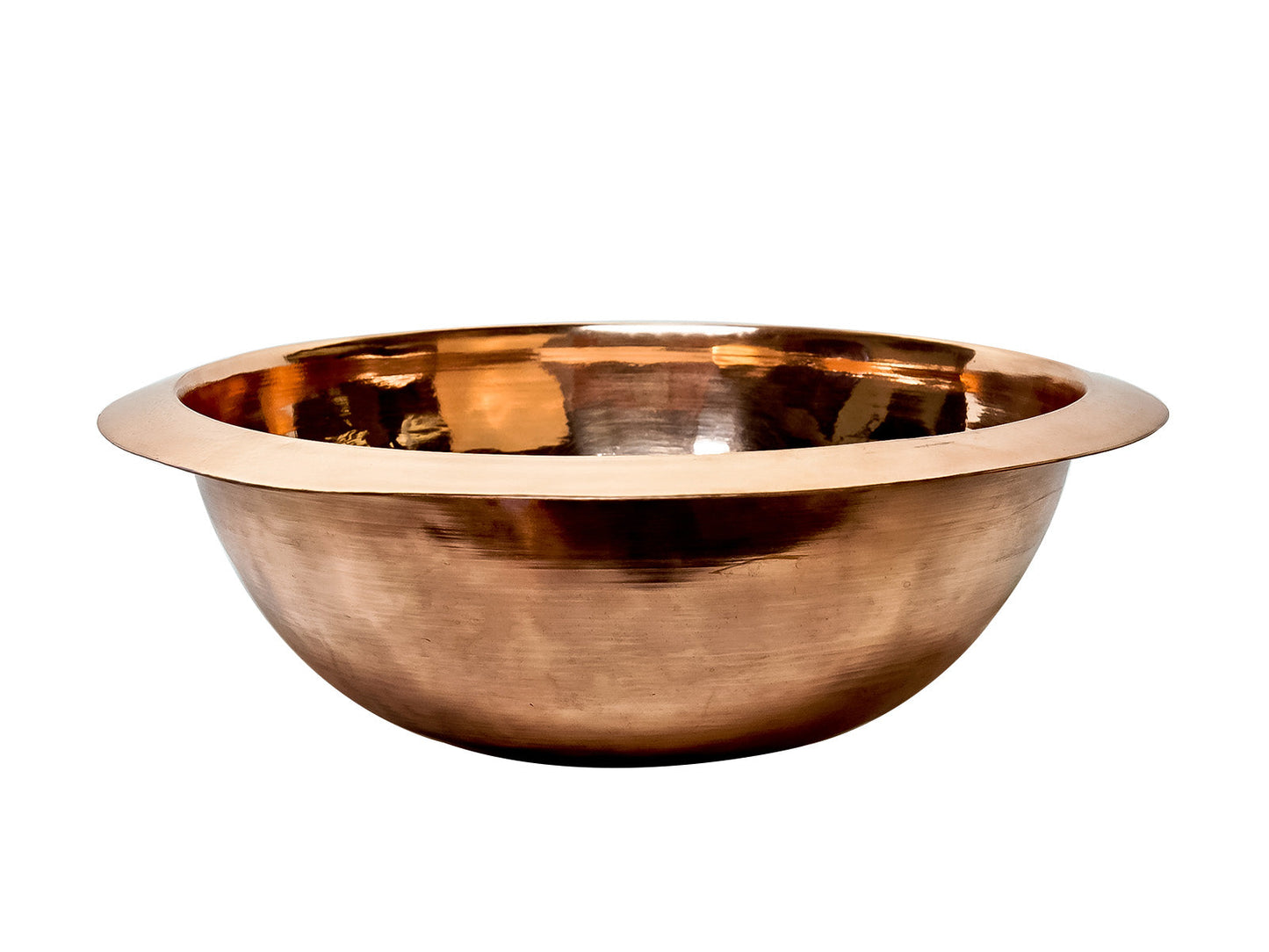 Premium Lavabo Redondo en Cobre Liso Alto Brillo - ELEMENTO 