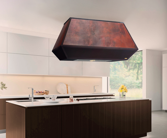 Premium Campana de Cocina para Isla en Cobre Diseño Altiplano - ELEMENTO 