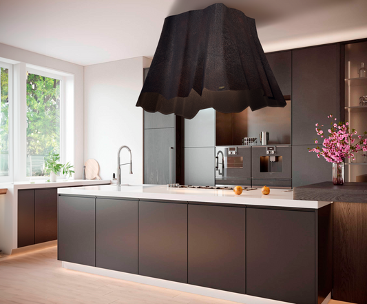 Premium Campana De Cocina Volcano Para Isla En Cobre Diseño Sierra - ELEMENTO 