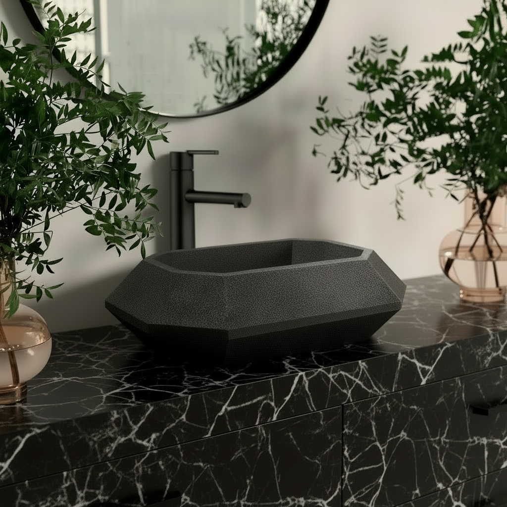 Premium Lavabo Volcano Vessel En Cobre Diseño Esmeralda - ELEMENTO 