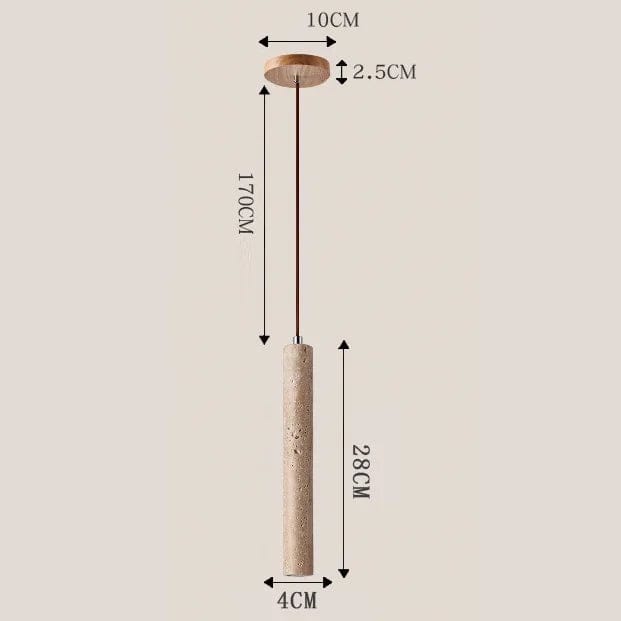 LÁMPARA COLGANTE TRAVERTINO 28 cm