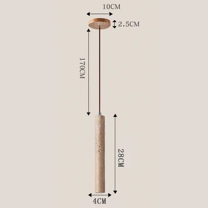 LÁMPARA COLGANTE TRAVERTINO 28 cm