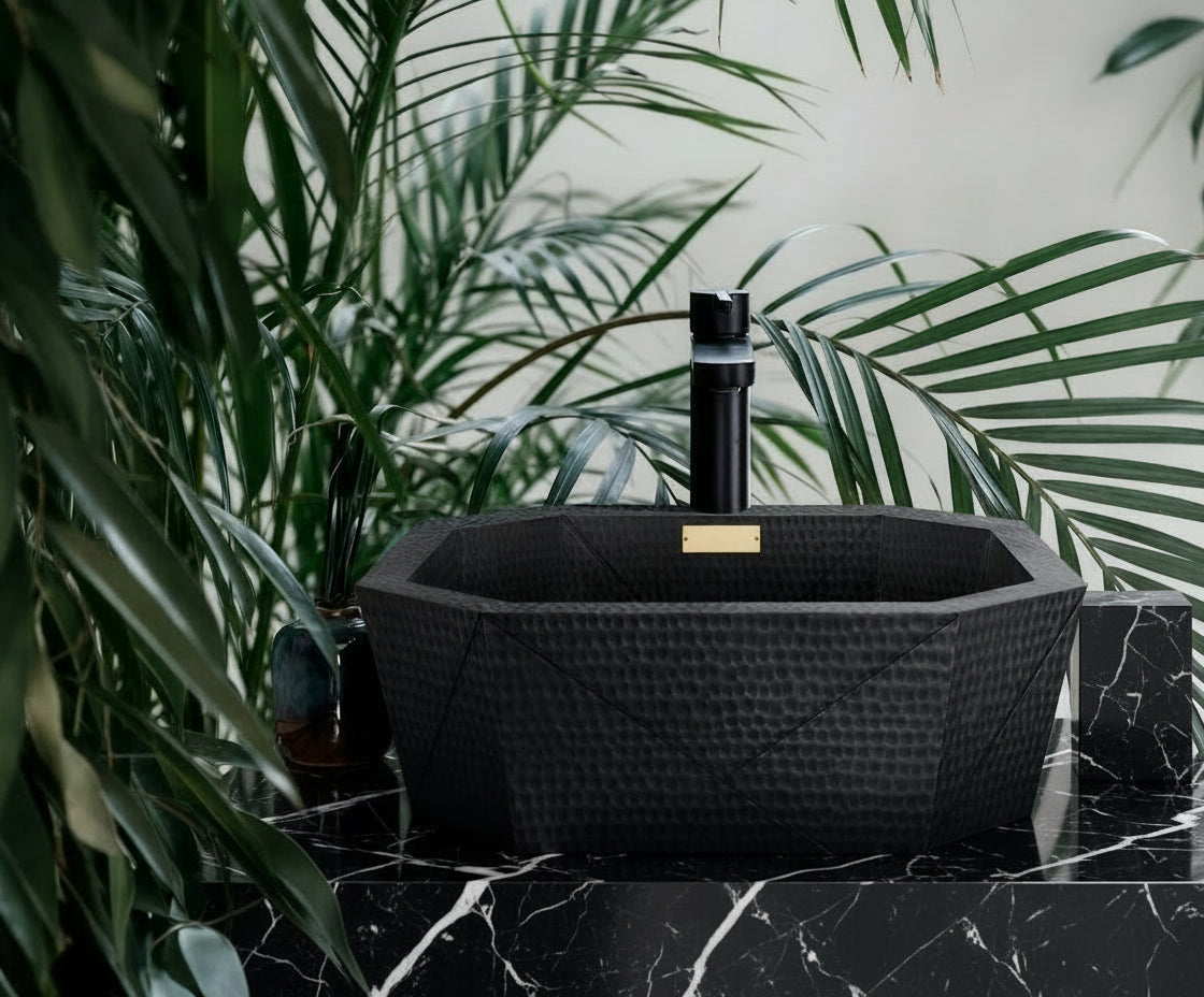 Premium Lavabo Vessel En Cobre Diseño Origami - ELEMENTO 