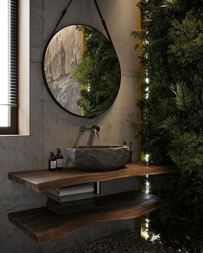LAVABO PIEDRA NATURAL RÚSTICO  40 CM. - ELEMENTO 