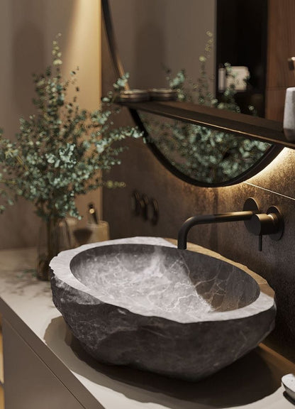 LAVABO PIEDRA NATURAL RÚSTICO  40 CM. - ELEMENTO 