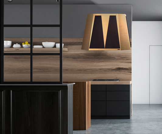 Premium Campana de Cocina para Muro en Laton-Cobre Diseño Aztek - ELEMENTO 