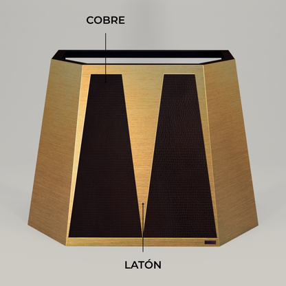 Premium Campana de Cocina para Muro en Laton-Cobre Diseño Aztek - ELEMENTO 