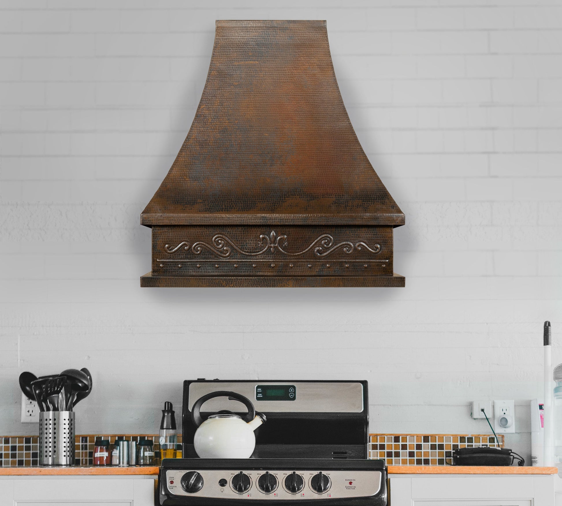 Premium Campana de Cocina para Muro en Cobre Diseño Torre - ELEMENTO 
