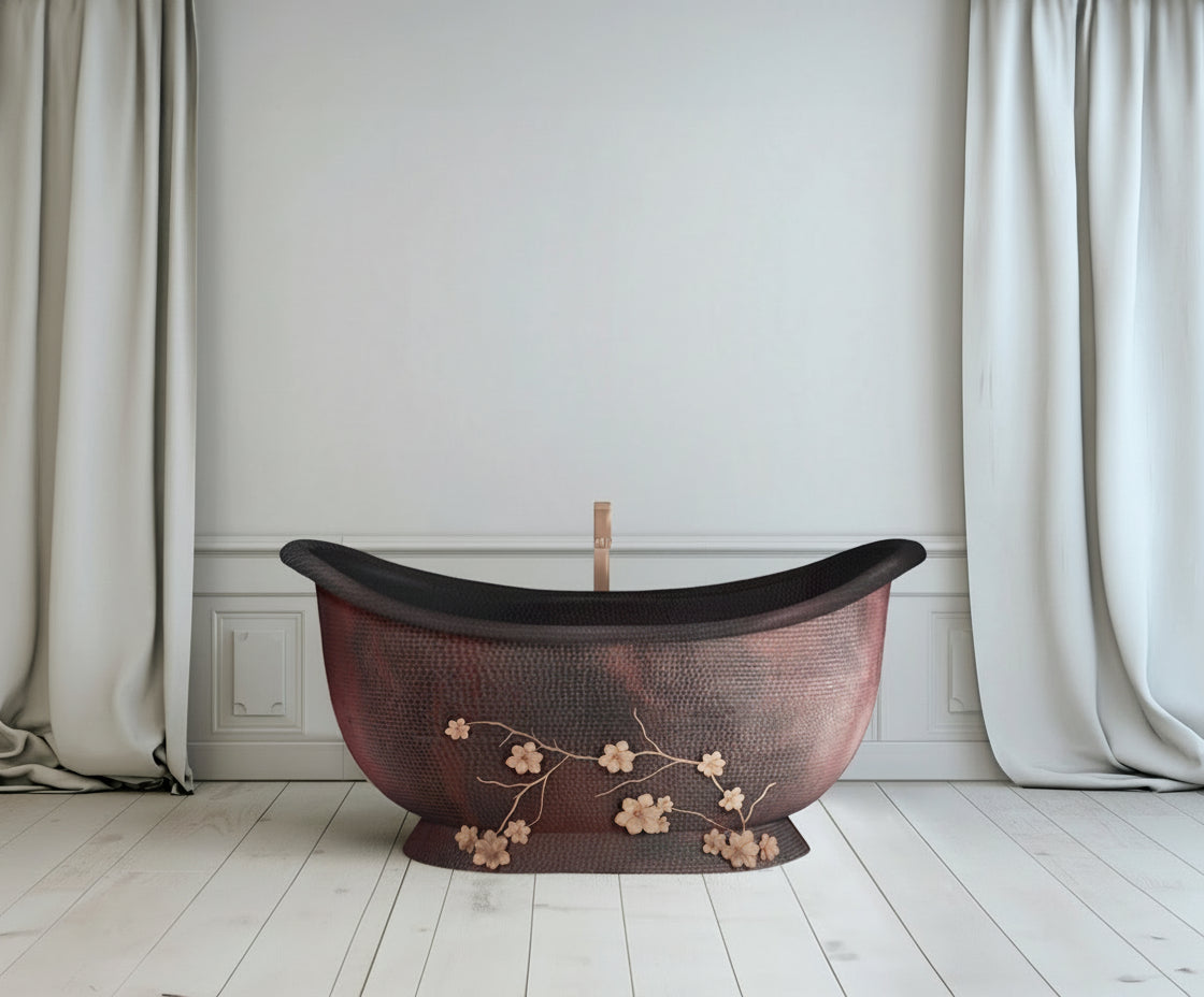 Premium Tina De Baño En Cobre Diseño Nichupté - ELEMENTO 