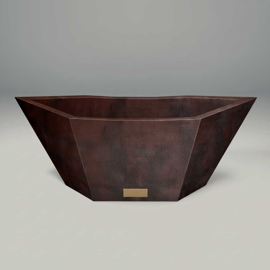 Premium Tina De Baño Con Doble Pared En Cobre Diseño Acalli - ELEMENTO 