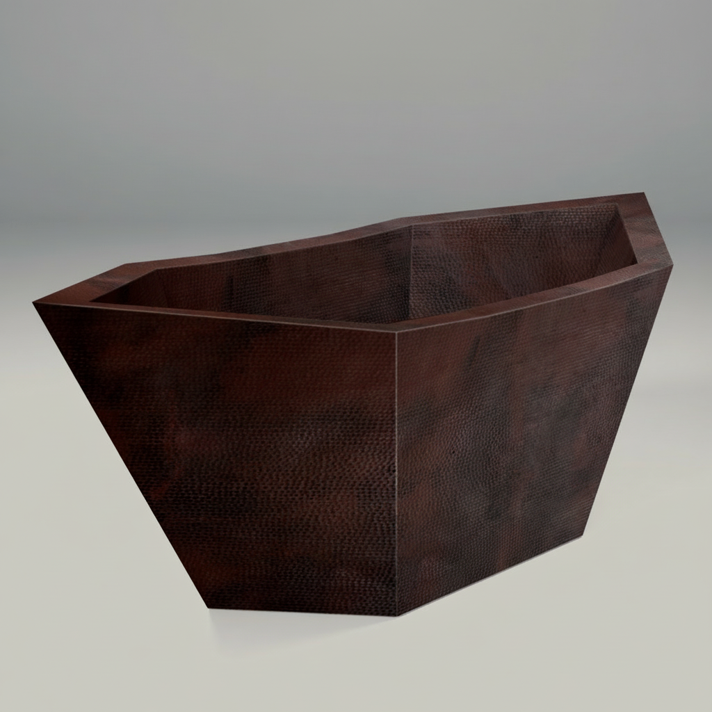 Premium Tina De Baño Con Doble Pared En Cobre Diseño Acalli - ELEMENTO 