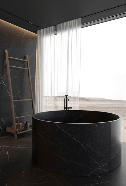 TINA PARA BAÑO BALÍ MÁRMOL NEGRO 120*60 - ELEMENTO 